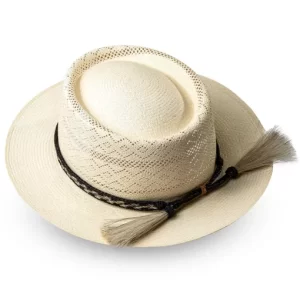 Montecristi Panama Hat Gambler Style Ventilated with Horsehair Band